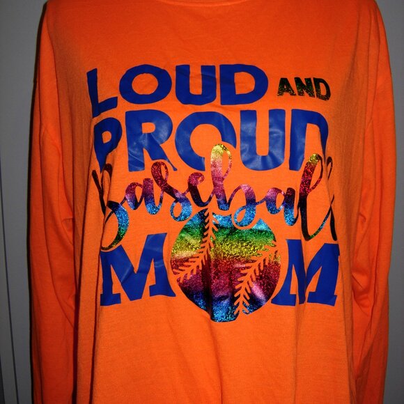 Laviva Sports Loud and Proud Baseball Mom Long Sleeve T-Shirt L - Picture 2 of 3